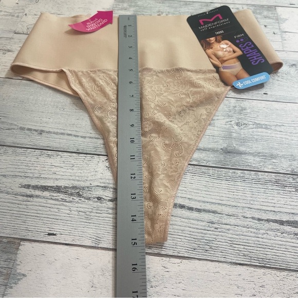 Maidenform Self Expressions Cool Comfort Firm Lace Thong  NWT Sizes XL or 2X - Picture 7 of 9